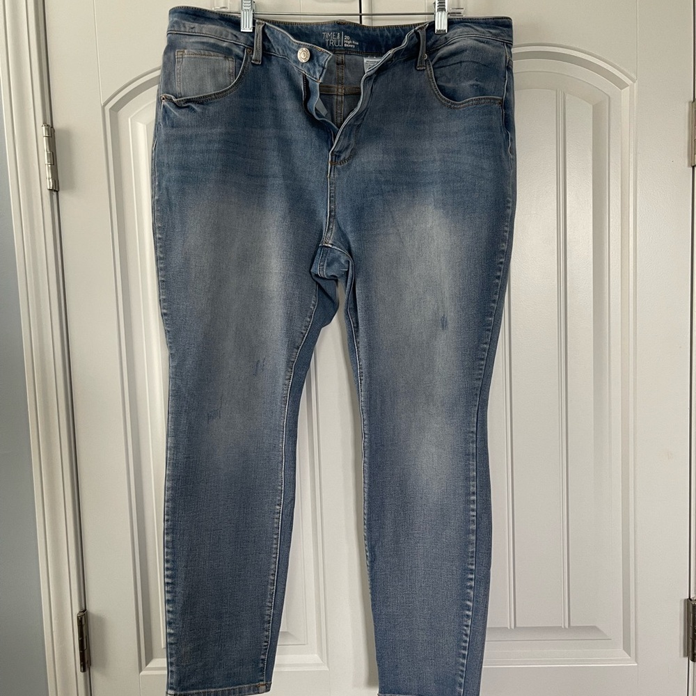 Time and Tru High Rise Skinny Jeans - Light Blue 20